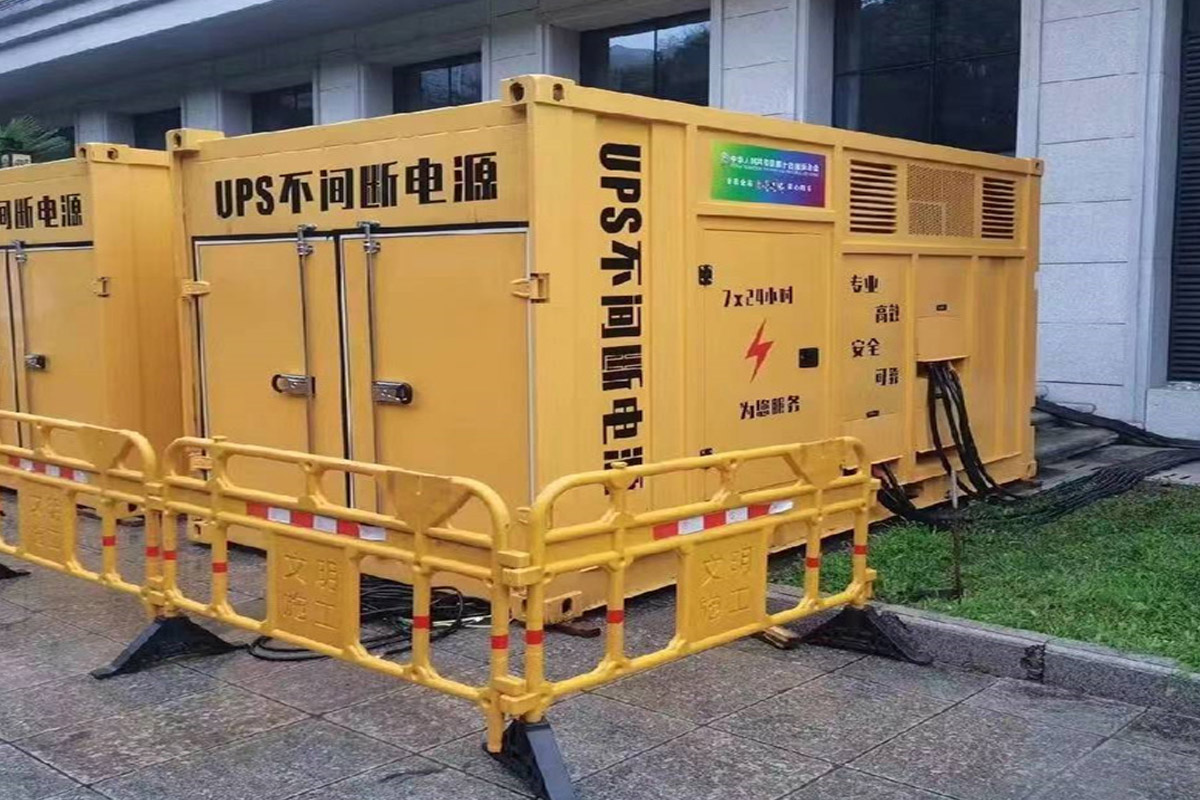襄州发电机租赁施工现场