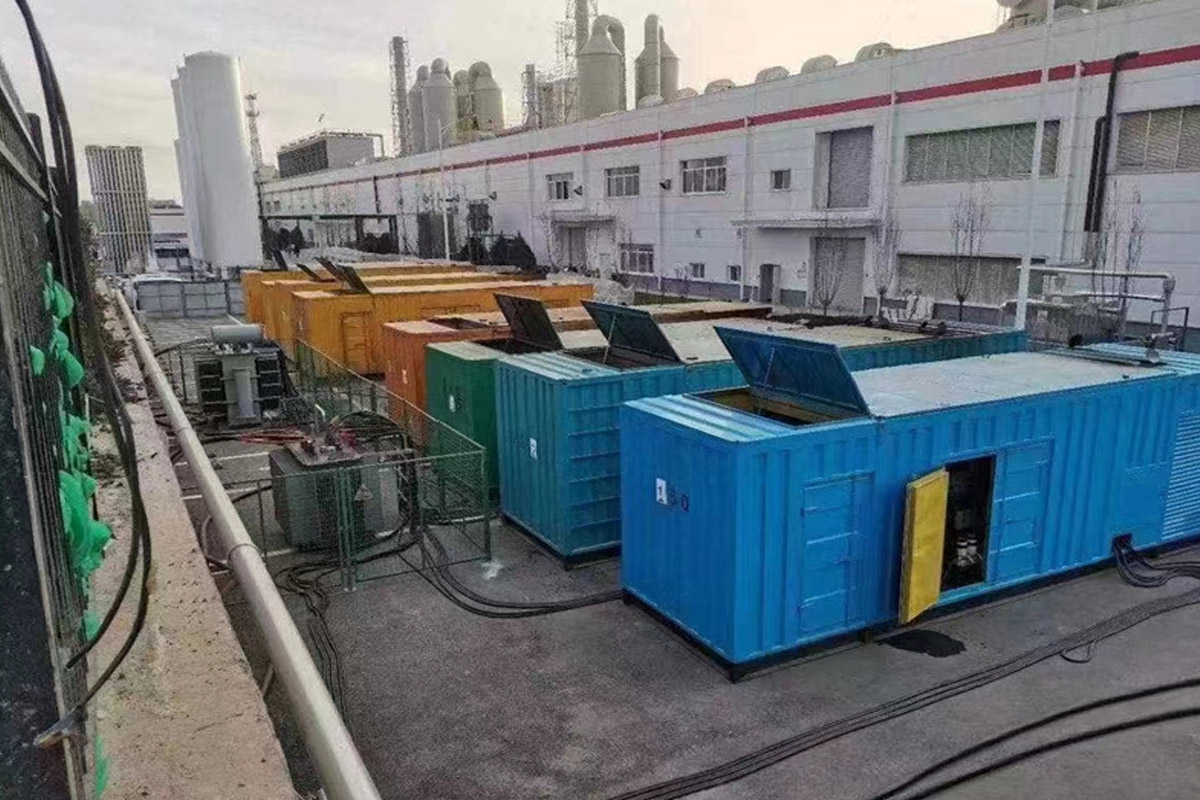 襄州发电机租赁施工现场